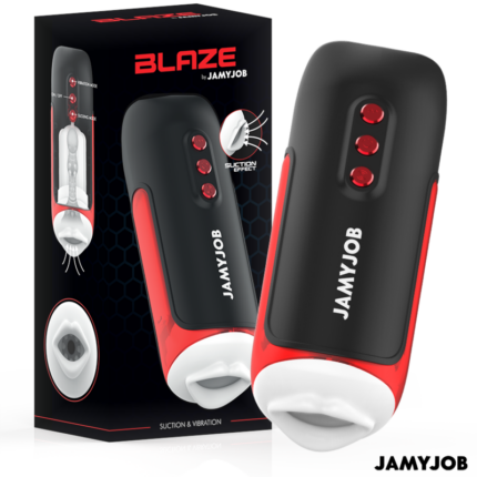 JAMYJOB - BLAZE AUTOMATIC MOUTH MASTURBATOR 5 SUCTION AND VIBRATION MODES - sexbliss - Foto 1
