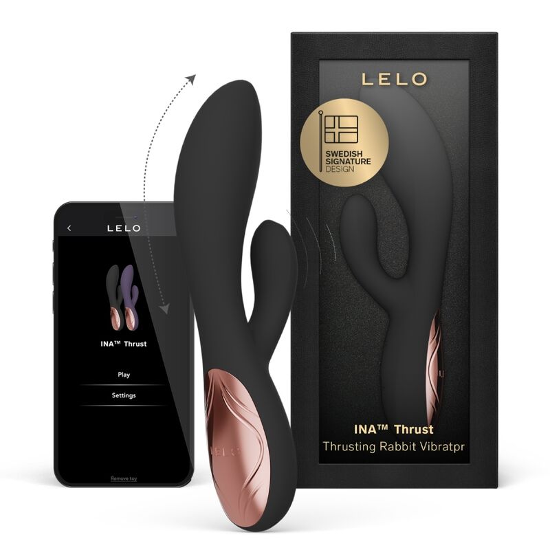 LELO - INA THRUST RABBIT THRUSTING VIBRATOR BLACK - Foto 1 LELO - INA THRUST RABBIT THRUSTING VIBRATOR BLACK - sexbliss - Foto 1