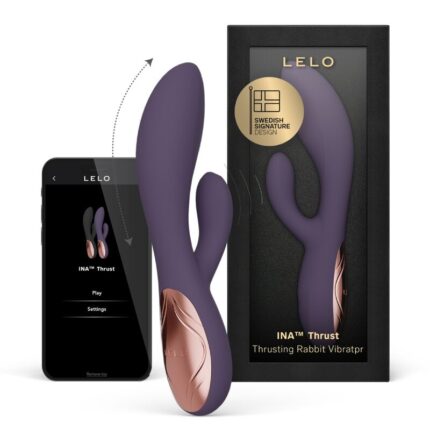 LELO - INA THRUST RABBIT THRUSTING VIBRATOR PURPLE - sexbliss - Foto 1