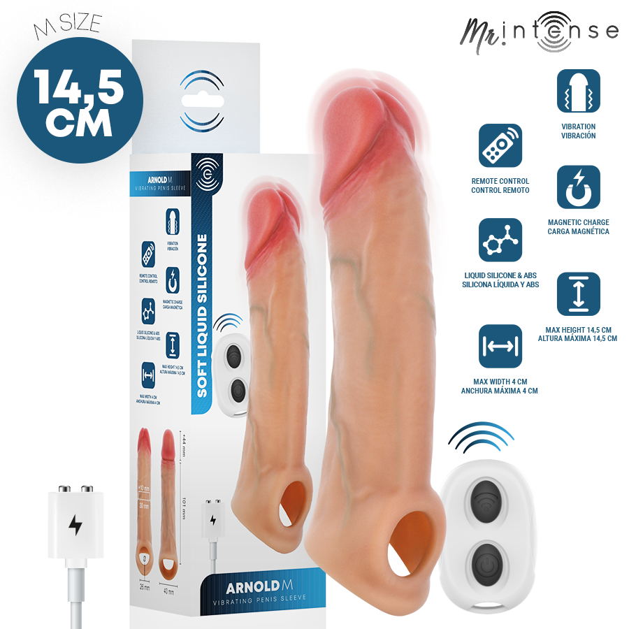 MR INTENSE - ARNOLD M ULTRA-REALISTIC VIBRATING PENIS SLEEVE 14.5 CM -Ø- 4 CM - Foto 1 MR INTENSE - ARNOLD M ULTRA-REALISTIC VIBRATING PENIS SLEEVE 14.5 CM -Ø- 4 CM - sexbliss - Foto 1