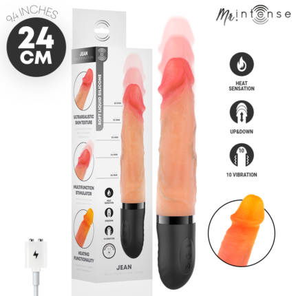 MR INTENSE - JEAN UP&DOWN VIBRATOR WITH HEAT EFFECT 24 CM -Ø- 3.8 CM - sexbliss - Foto 1