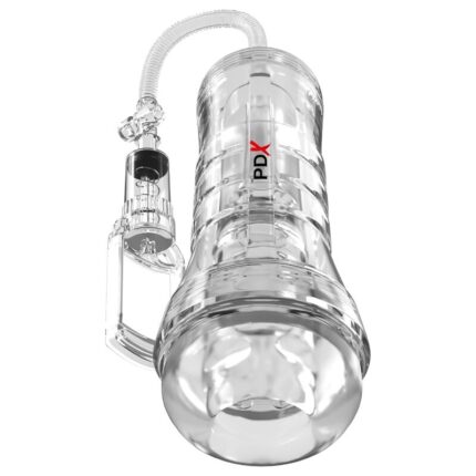 PDX ELITE - VIEWTUBE VAC XXL TRANSPARENT STROKER WITH SUCTION PUMP 27.3 CM - sexbliss - Foto 1
