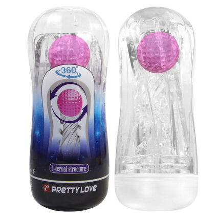 PRETTY LOVE - 360º TEXTURED MASTURBATION CUP CLEAR - sexbliss - Foto 1