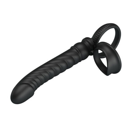 PRETTY LOVE - MERRITT ANAL VIBRATOR WITH RING AND VIBRATION BLACK - sexbliss - Foto 1