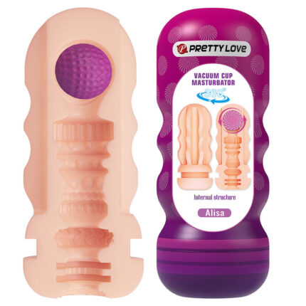 PRETTY LOVE - VAGINAL SMOOTHING MASTURBATOR WITH SUCTION CUP AND INTERNAL TEXTURES - sexbliss - Foto 1