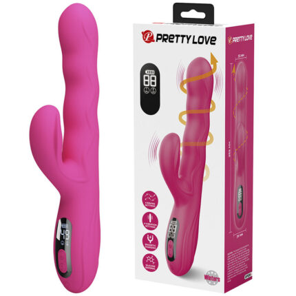 PRETTY LOVE - WINTERS MULTIFUNCTION RABBIT VIBRATOR WITH LED DISPLAY PINK - sexbliss - Foto 1