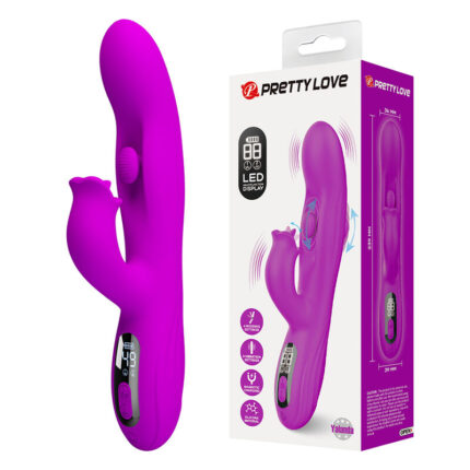 PRETTY LOVE - YALANDA RABBIT OSCILLATING VIBRATOR WITH LED DISPLAY PURPLE - sexbliss - Foto 1