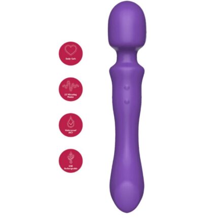 SHE.E.O - DOUBLE-ENDED VIBRATING MASSAGER WAND PURPLE - sexbliss - Foto 1