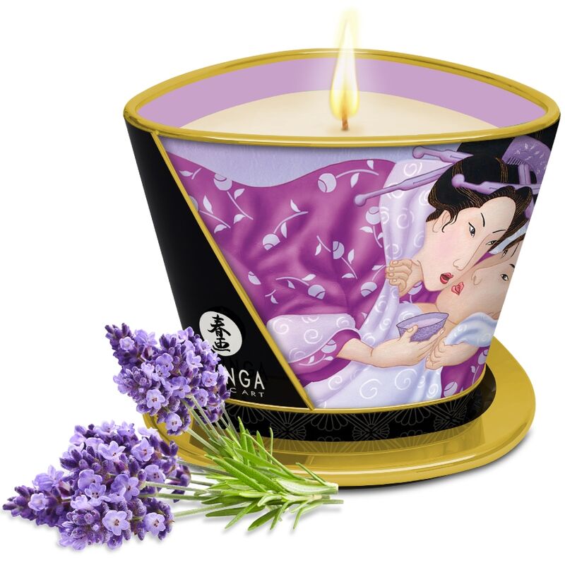SHUNGA - MASSAGE CANDLE LAVANDER 170 ML - Foto 1 SHUNGA - MASSAGE CANDLE LAVANDER 170 ML - sexbliss - Foto 1