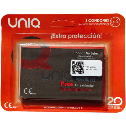 UNIQ - SECURE FIT LATEX-FREE CONDOMS 3 UNITS - sexbliss - Foto 1