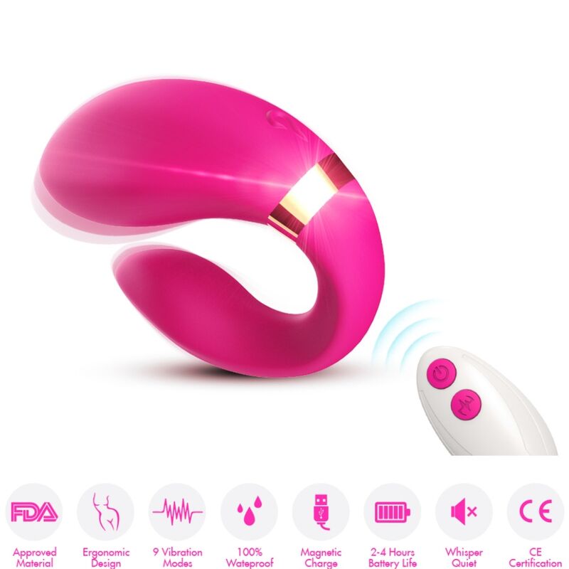 ARMONY - CRESCENT VIBRATOR FOR COUPLES REMOTE CONTROL FUCHSIA - Foto 1 ARMONY - CRESCENT VIBRATOR FOR COUPLES REMOTE CONTROL FUCHSIA - sexbliss - Foto 1