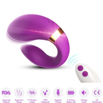 ARMONY - CRESCENT VIBRATOR FOR COUPLES REMOTE CONTROL PURPLE - sexbliss - Foto 1