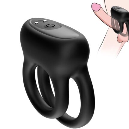 ARMONY - DOUBLE RING VIBRATOR BLACK - sexbliss - Foto 1