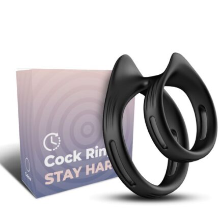 ARMONY - DUALRING DOUBLE ELASTIC RING BLACK - sexbliss - Foto 1