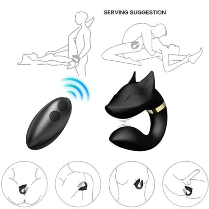 ARMONY - FOX VIBRATOR FOR COUPLES REMOTE CONTROL BLACK - sexbliss - Foto 1