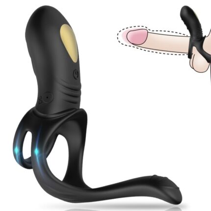 ARMONY - JOY JUMPER RING VIBRATOR FOR COUPLES & ANAL PLUG BLACK - sexbliss - Foto 1