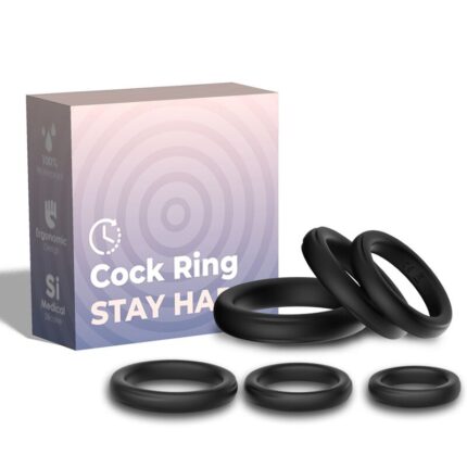ARMONY - LOCK RINGS SILICONE BLACK - sexbliss - Foto 1