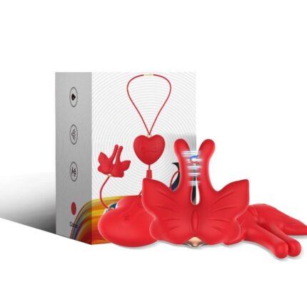 ARMONY - MAGNETIC NIPPLE CLAMPS WITH VIBRATION BUTTERFLY SHAPE RED - sexbliss - Foto 1