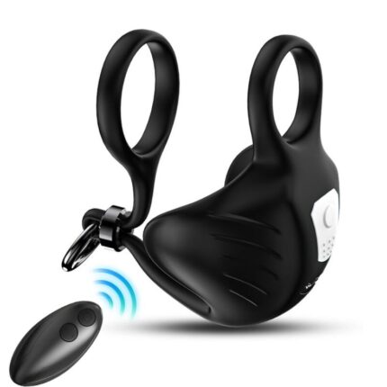 ARMONY - MANTA SCROTUM VIBRATOR RING REMOTE CONTROL BLACK - sexbliss - Foto 1