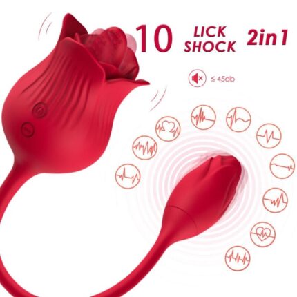 ARMONY - PINK CLITORIS STIMULATOR VIBRATOR WITH TAIL 10 MODES RED - sexbliss - Foto 1