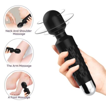 ARMONY - POSTMAN MASSAGER & VIBRATOR SUPER FLEXIBLE HEAD BLACK - sexbliss - Foto 1