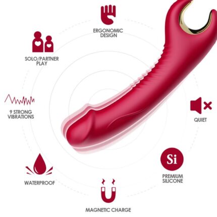 ARMONY - PRINCE DILDO VIBRATOR & ROTATOR RED - sexbliss - Foto 1