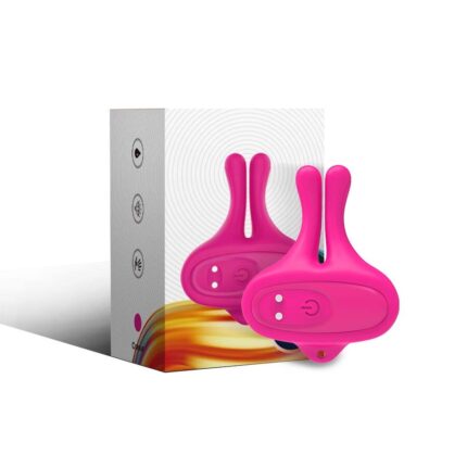 ARMONY - RABBIT SHAPE VIBRATION MAGNETIC NIPPLE CLAMPS PINK - sexbliss - Foto 1