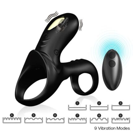 ARMONY - RANGER DOUBLE VIBRATOR RING FOR COUPLES BLACK - sexbliss - Foto 1