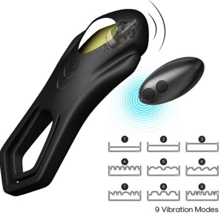 ARMONY - ROADSTER VIBRATOR DOUBLE RING REMOTE CONTROL BLACK - sexbliss - Foto 1