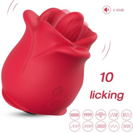 ARMONY - ROSE 10 MODES LICKING CLIT VIBRATOR RED - sexbliss - Foto 1