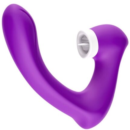 ARMONY - SECRETKISS LICKING VIBRATING CLIT & VIBRATOR CURVED PURPLE - sexbliss - Foto 1