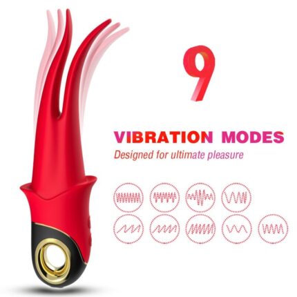 ARMONY - SHADOW VIBRATOR DOUBLE-HEAD TEASING RED - sexbliss - Foto 1