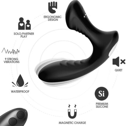 ARMONY - STORM VIBRATOR ANAL PROSTATE & PLUG REMOTE CONTROL BLACK - sexbliss - Foto 1