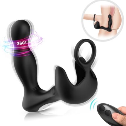 ARMONY - SURROUND VIBRATOR ANAL & STIMULATOR TESTICULOS & RING REMOTE CONTROL BLACK - sexbliss - Foto 1