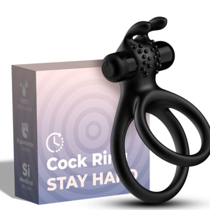 ARMONY - TRAVELER DOUBLE VIBRATOR RING FOR COUPLES RABBIT BLACK - sexbliss - Foto 1