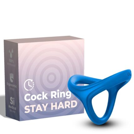 ARMONY - TRESOR DOUBLE SILICONE RING BLUE - sexbliss - Foto 1
