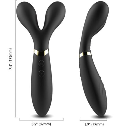 ARMONY - Y-WAND MASSAGER & VIBRATOR DOUBLE HEAD BLACK - sexbliss - Foto 1