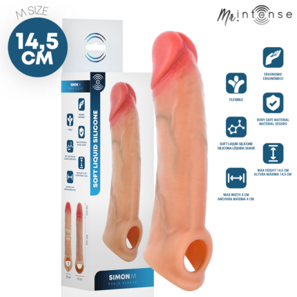 MR INTENSE - SIMON M SILICONE PENIS SLEEVE 14.5 CM -Ø- 4 CM - sexbliss - Foto 1