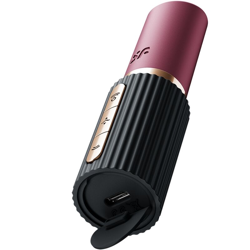 SATISFYER - DEEP KISS WAVE CLITORIS STIMULATOR GARNET / BLACK - Foto 1 SATISFYER - DEEP KISS WAVE CLITORIS STIMULATOR GARNET / BLACK - sexbliss - Foto 1
