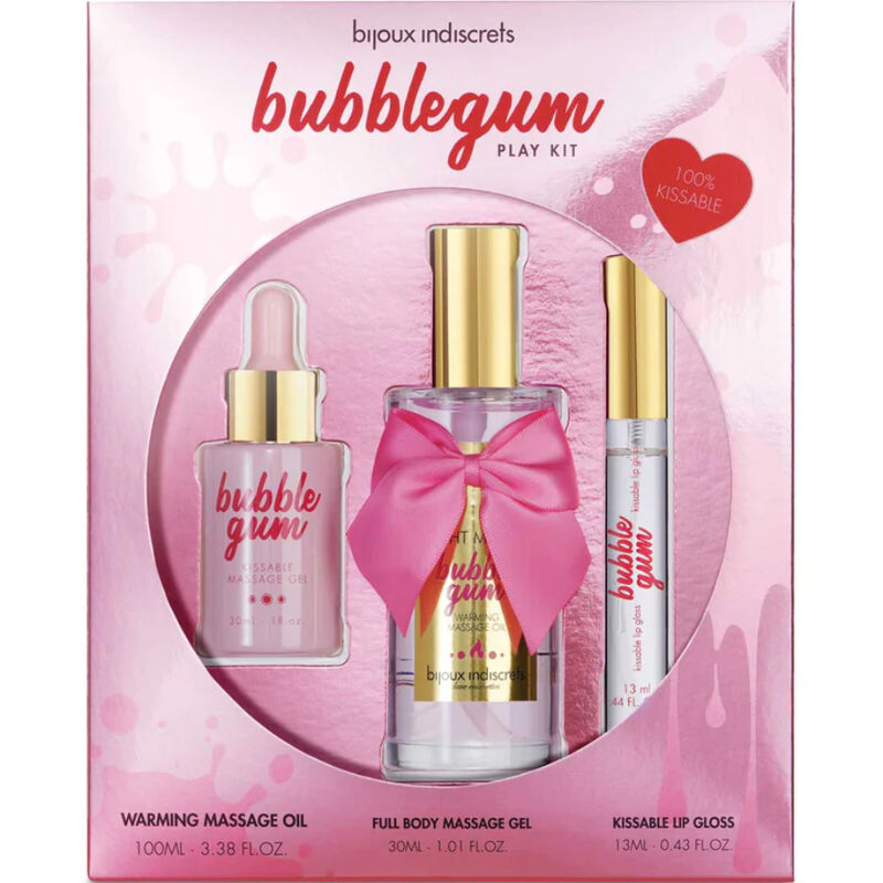 BIJOUX INDISCRETS - BUBBLEGUM PLAY KIT WITH OIL GEL & LIP GLOSS - Foto 1 BIJOUX INDISCRETS - BUBBLEGUM PLAY KIT WITH OIL GEL & LIP GLOSS - sexbliss - Foto 1