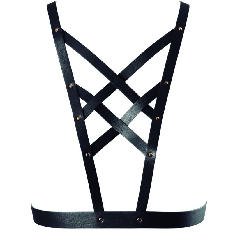BIJOUX INDISCRETS - MAZE CROSSOVER HARNESS WITH BLACK NECKLINE - Foto 1 BIJOUX INDISCRETS - MAZE CROSSOVER HARNESS WITH BLACK NECKLINE - sexbliss - Foto 1
