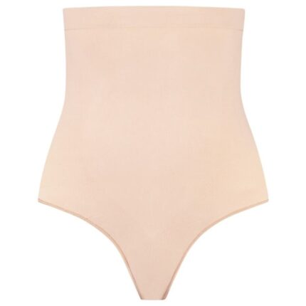 BYE-BRA - SOFT TOUCH SEAMLESS HIGH WAIST THONG BEIGE SIZE XXL - sexbliss - Foto 1