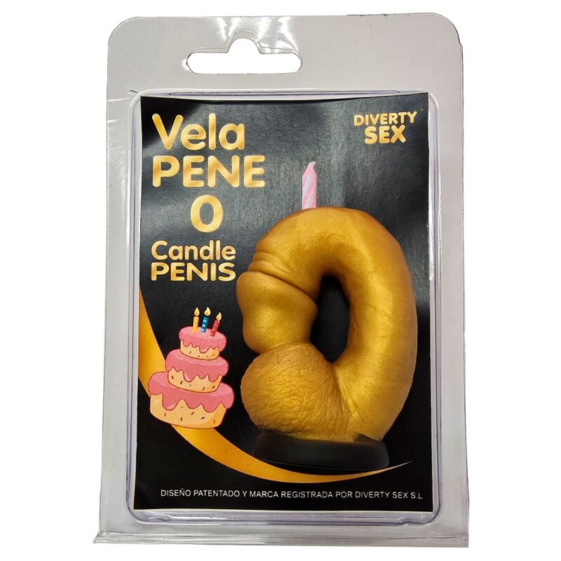 DIABLO PICANTE - PENIS CANDLE IN THE SHAPE OF THE NUMBER 0 GOLD COLOR - Foto 1 DIABLO PICANTE - PENIS CANDLE IN THE SHAPE OF THE NUMBER 0 GOLD COLOR - sexbliss - Foto 1