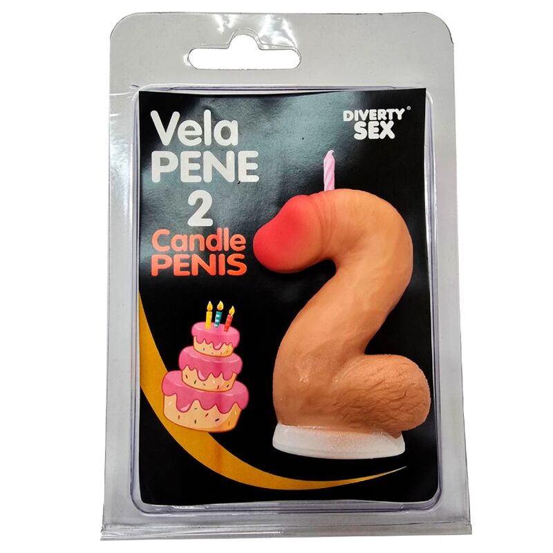 DIABLO PICANTE - PENIS CANDLE IN THE SHAPE OF THE NUMBER 2 FLESH COLOR - Foto 1 DIABLO PICANTE - PENIS CANDLE IN THE SHAPE OF THE NUMBER 2 FLESH COLOR - sexbliss - Foto 1