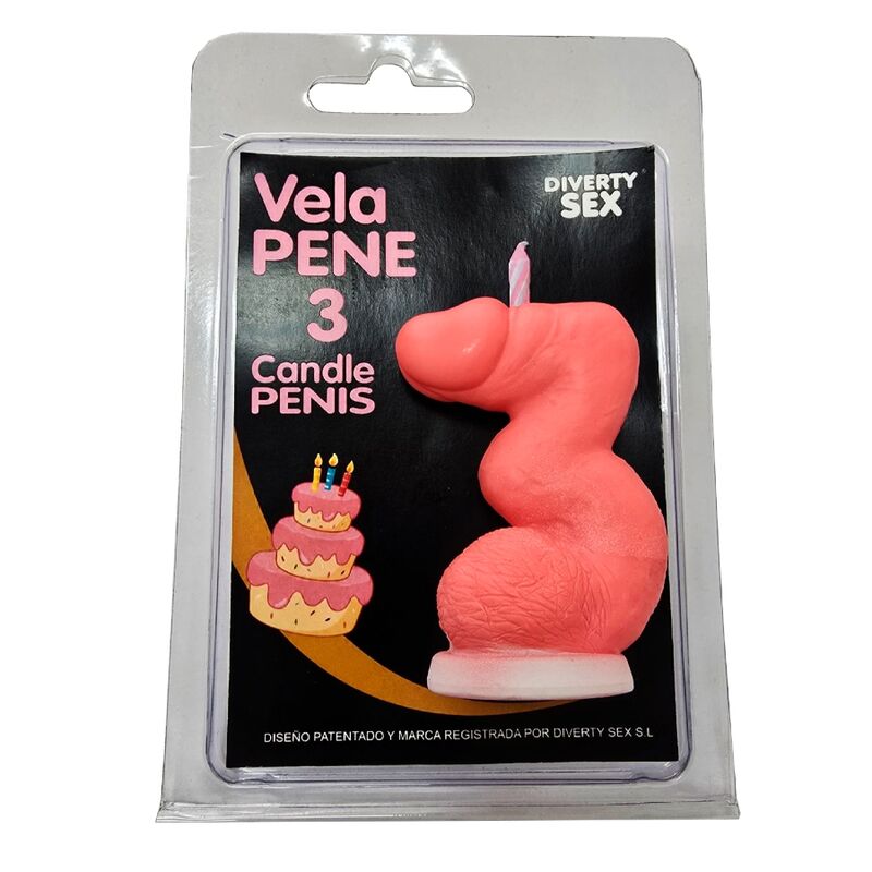 DIABLO PICANTE - PENIS CANDLE IN THE SHAPE OF THE NUMBER 3 PINK COLOR - Foto 1 DIABLO PICANTE - PENIS CANDLE IN THE SHAPE OF THE NUMBER 3 PINK COLOR - sexbliss - Foto 1