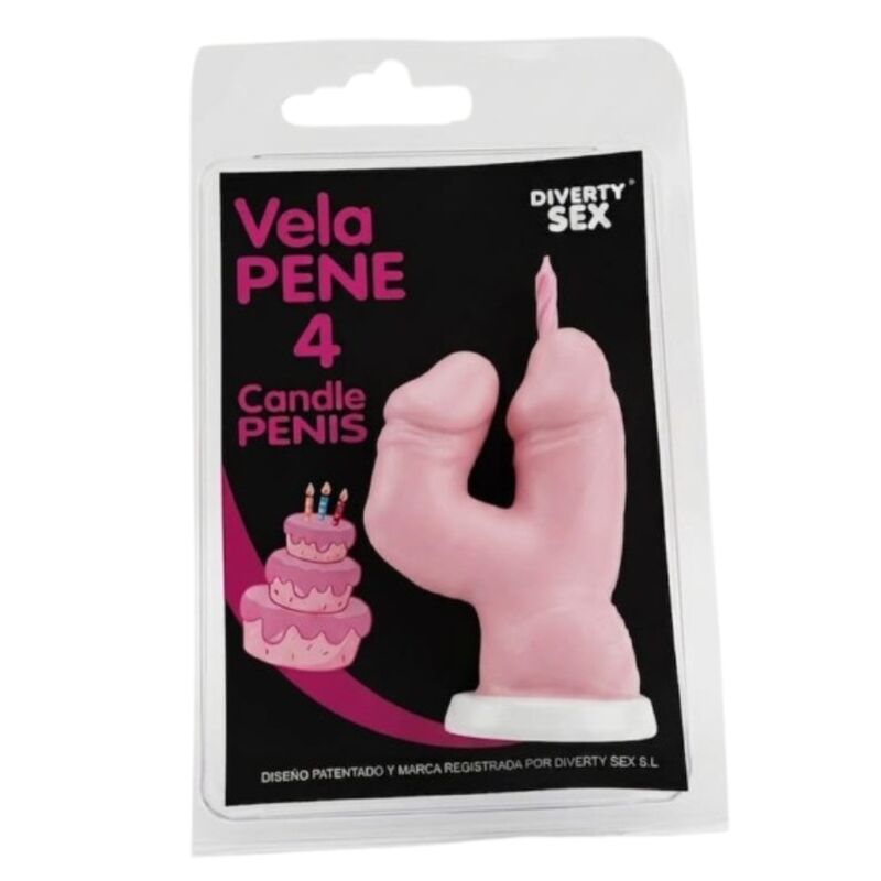 DIABLO PICANTE - PENIS CANDLE IN THE SHAPE OF THE NUMBER 4 PINK COLOR - Foto 1 DIABLO PICANTE - PENIS CANDLE IN THE SHAPE OF THE NUMBER 4 PINK COLOR - sexbliss - Foto 1