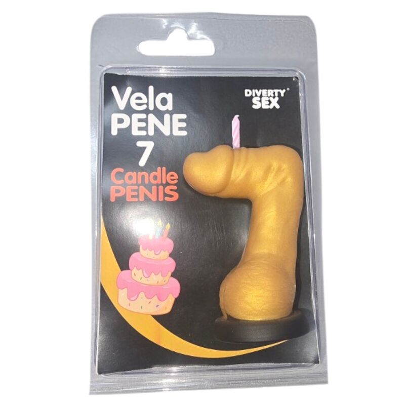 DIABLO PICANTE - PENIS CANDLE IN THE SHAPE OF THE NUMBER 7 GOLD COLOR - Foto 1 DIABLO PICANTE - PENIS CANDLE IN THE SHAPE OF THE NUMBER 7 GOLD COLOR - sexbliss - Foto 1