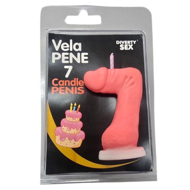 DIABLO PICANTE - PENIS CANDLE IN THE SHAPE OF THE NUMBER 7 PINK COLOR - Foto 1 DIABLO PICANTE - PENIS CANDLE IN THE SHAPE OF THE NUMBER 7 PINK COLOR - sexbliss - Foto 1