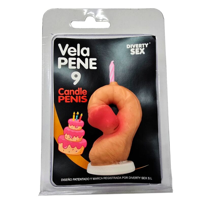 DIABLO PICANTE - PENIS CANDLE IN THE SHAPE OF THE NUMBER 9 FLESH COLOR - Foto 1 DIABLO PICANTE - PENIS CANDLE IN THE SHAPE OF THE NUMBER 9 FLESH COLOR - sexbliss - Foto 1