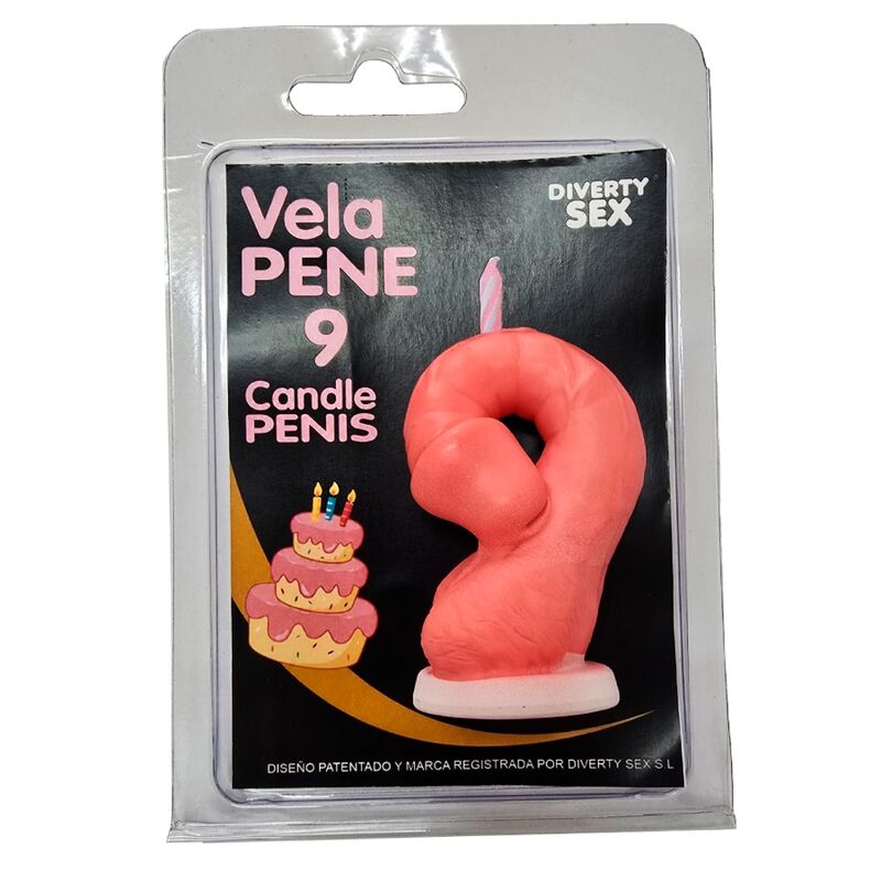 DIABLO PICANTE - PENIS CANDLE IN THE SHAPE OF THE NUMBER 9 PINK COLOR - Foto 1 DIABLO PICANTE - PENIS CANDLE IN THE SHAPE OF THE NUMBER 9 PINK COLOR - sexbliss - Foto 1
